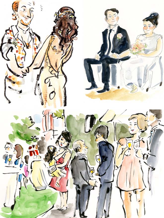 Zeichnungen Hochzeit